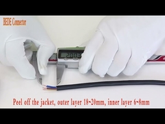 Собственная личность PA66 M19 запирая круглого мужчины соединителя к женскому водоустойчивому IP68