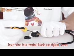 Собственная личность запирая M19 водоустойчивый кабель материала соединителя PA66 для того чтобы обшить панелями заднюю установку