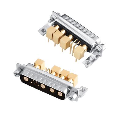 D-Sub Mixed Coaxial Connector RF / Power Righ Angle Connector 9W4 для печатных плат