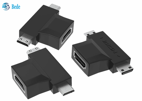 золото 1080P покрыло 2 в 1 женщине репитера HDMI a HDMI к HDMI микро- и мини