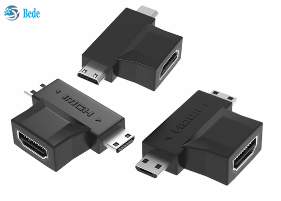 золото 1080P покрыло 2 в 1 женщине репитера HDMI a HDMI к HDMI микро- и мини