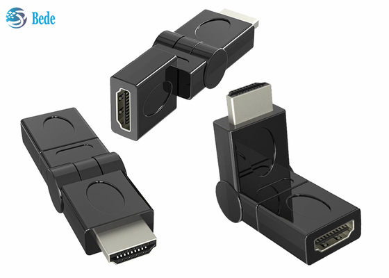 Золото покрыло HDMI мужское к женскому переходнику 90 шарнирного соединения 180 270 360 Deg ротатабельных