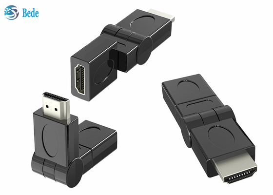 Золото покрыло HDMI мужское к женскому переходнику 90 шарнирного соединения 180 270 360 Deg ротатабельных