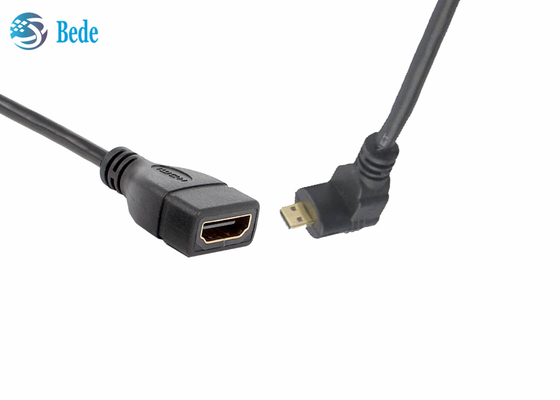 Двинутый под углом микро- мужчина HDMI к направлениям Up-Down-Left-Right+1pcs соединителя 4 переходника кабеля HDMI женским прямо