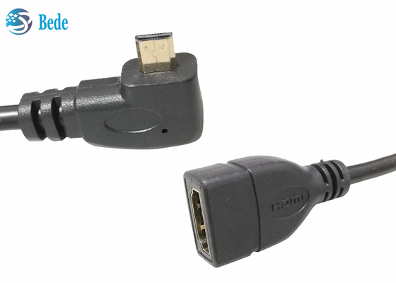 Двинутый под углом микро- мужчина HDMI к направлениям Up-Down-Left-Right+1pcs соединителя 4 переходника кабеля HDMI женским прямо