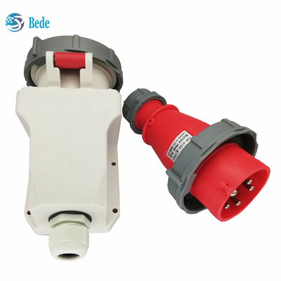 Промышленные штепсельная вилка 3P+N+E и гнездо IP67 AC220-415V стена 16 и 32 Amp устанавливая тип
