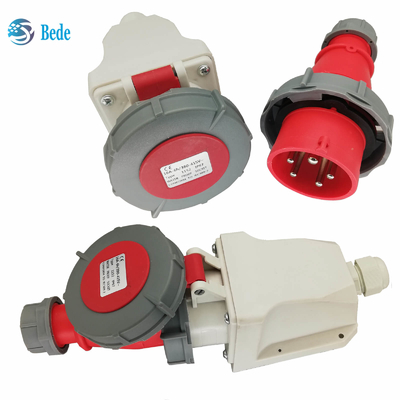 Промышленные штепсельная вилка 3P+N+E и гнездо IP67 AC220-415V стена 16 и 32 Amp устанавливая тип