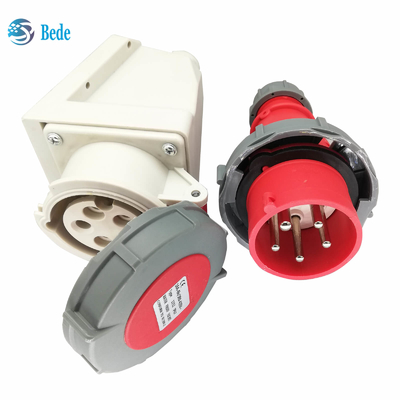 Промышленные штепсельная вилка 3P+N+E и гнездо IP67 AC220-415V стена 16 и 32 Amp устанавливая тип