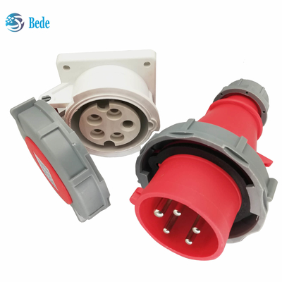 Водоустойчивые промышленные гнезда 5Pins тип установки панели 16Amp и 32Amp 3P+N+E штепсельной вилки IP67