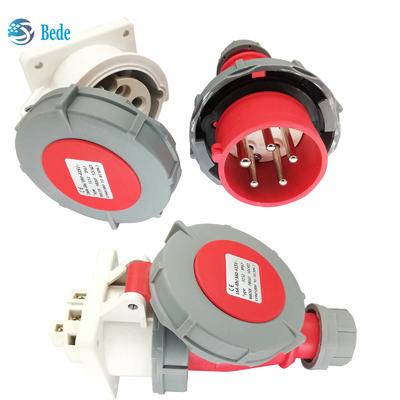Водоустойчивые промышленные гнезда 5Pins тип установки панели 16Amp и 32Amp 3P+N+E штепсельной вилки IP67