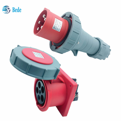 Водоустойчивые промышленные гнезда 5Pins тип установки панели 63Amp и 125Amp 3P+N+E штепсельной вилки IP67