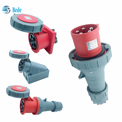 Водоустойчивые промышленные гнезда 5Pins тип установки панели 63Amp и 125Amp 3P+N+E штепсельной вилки IP67
