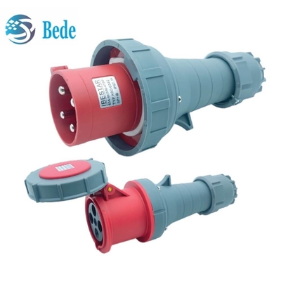 Прочный высокопоточный 63A / 125 Amp Промышленные розетки и розетки 3P + E IP67