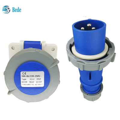 Стандарт ICE60309 Промышленный розетка IP67 Рейтинг 3Pins ((2P+E) 32Amp