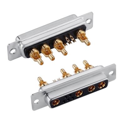 D-Sub Mixed Coaxial Connector RF / Power Righ Angle Connector 9W4 для печатных плат