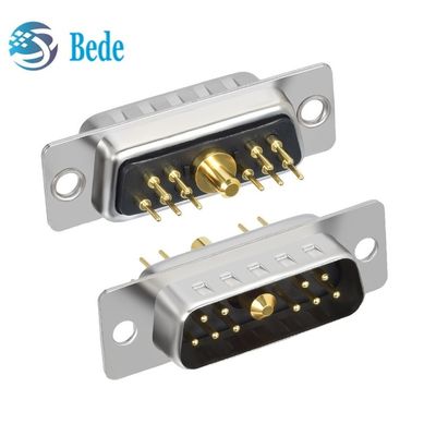 11W1 Комбинация D Подсоединители мужской / женский смешанный высокий ток и коаксиальный сигнал