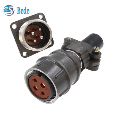 Разъём круглый MIL 2PM Российский стандарт с резьбовым соединением, стекло-спечённая изоляция и термостойкость