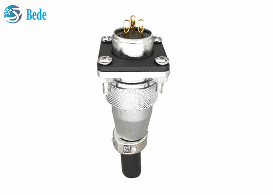 Круглые разъемы WS20 с квадратным фланцем и пылезащитной крышкой, 2 3 4 контакта, 500 В, 25 А